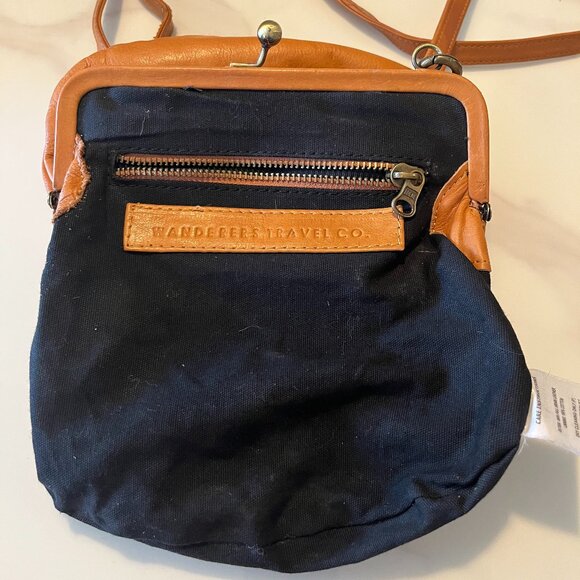 Wanderers Travel Co Versailles Evening Leather Kisslock Crossbody NWOT - Picture 9 of 11